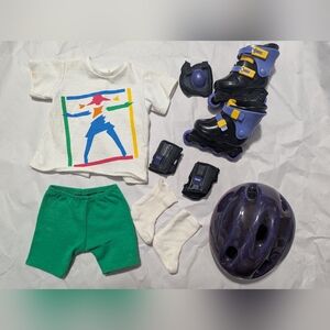 American Girl Doll Roller Blade Outfit With Accessories